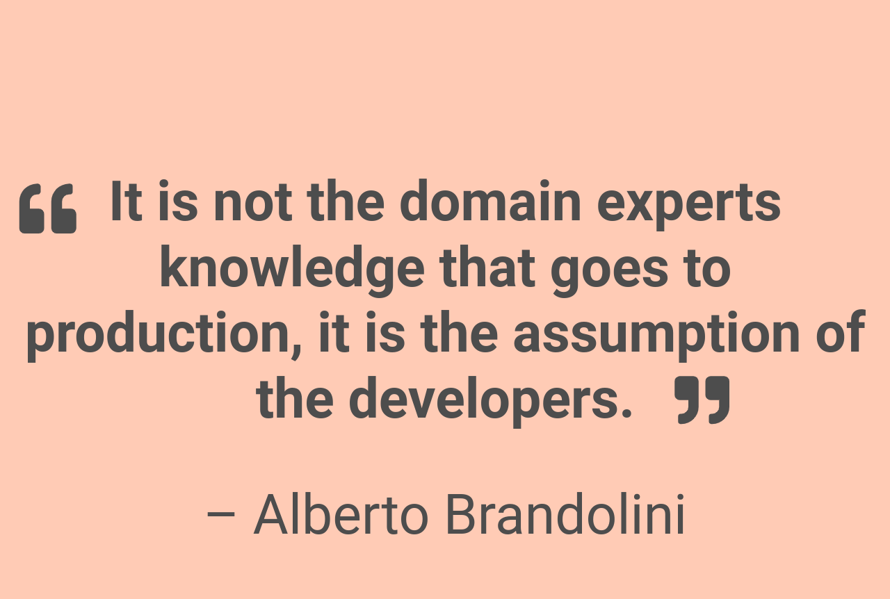 Alberto Brandolini about Developer Assumptions
